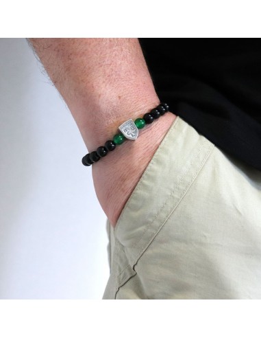 Bracelet supporter Racing club de Lens noir et vert