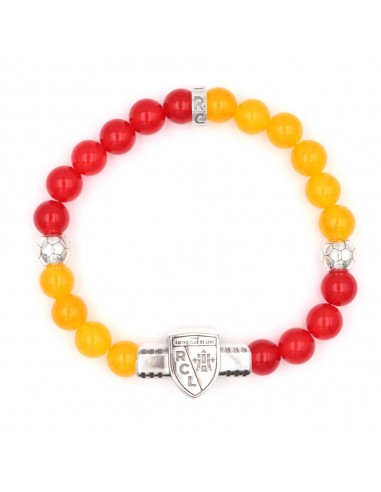 Bracelet FAN Racing club de Lens jaune et rouge