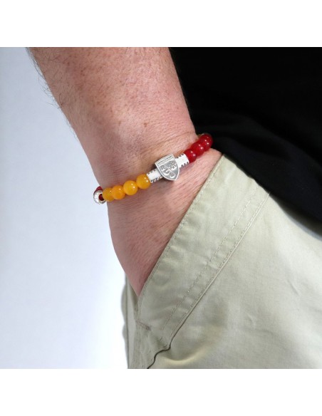 Bracelet FAN Racing club de Lens maillot domicile porté