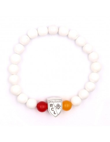 Bracelet supporter Racing club de Lens blanc
