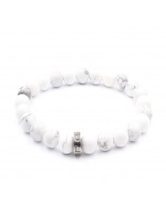 Le bracelet CLUB Howlite blanche RC LENS