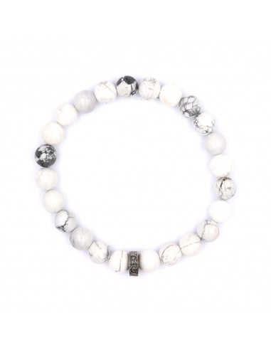 Le bracelet CLUB Howlite blanche RC LENS