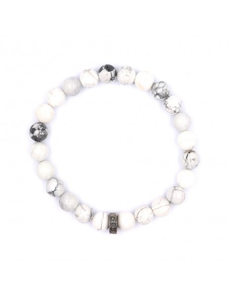 Le bracelet CLUB Howlite blanche RC LENS