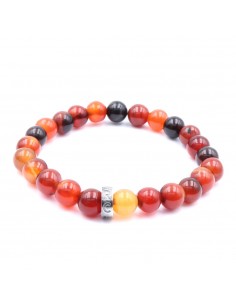 Le bracelet CLUB Agate rouge multi couleurs RC LENS