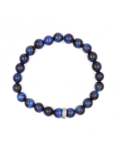 Le bracelet CLUB Œil de tigre bleu RC LENS