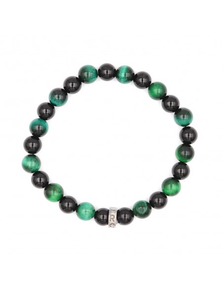 Le bracelet CLUB Œil de tigre vert RC LENS