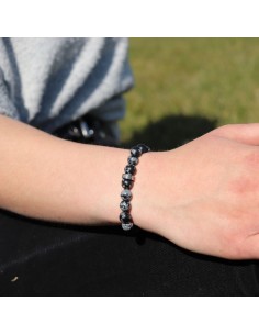 Le bracelet CLUB Obsidienne flocons de neige RC LENS 2