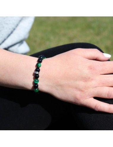 Le bracelet CLUB Œil de tigre vert RC LENS