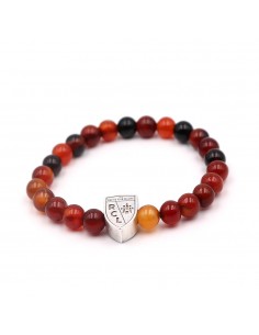Le bracelet SUPPORTER Agate rouge multi couleurs RC LENS