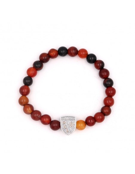 Le bracelet SUPPORTER Agate rouge multi couleurs RC LENS