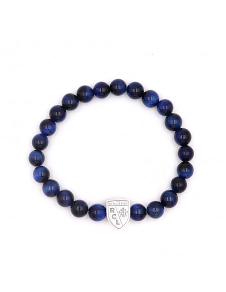 Le bracelet SUPPORTER Œil de tigre bleu RC LENS