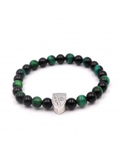 Le bracelet SUPPORTER Œil de tigre vert RC LENS