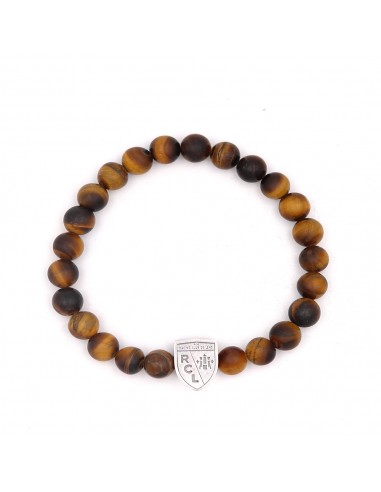 Le bracelet SUPPORTER Œil de tigre marron mat...