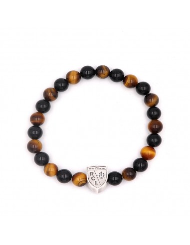 Le bracelet SUPPORTER Œil de tigre marron RC LENS