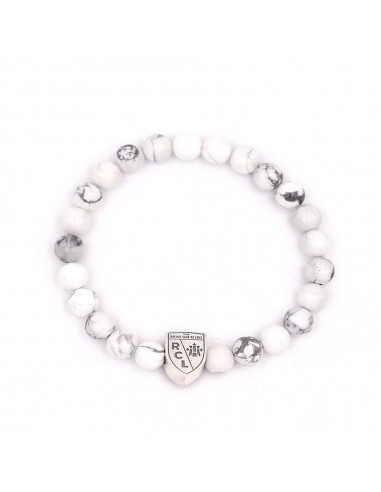Le bracelet SUPPORTER Howlite blanche RC LENS