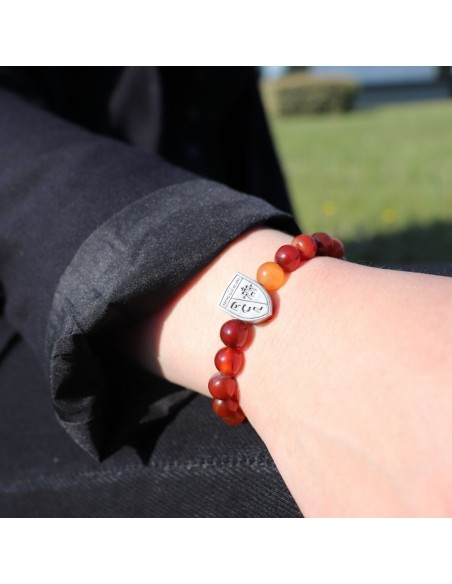 Le bracelet SUPPORTER Agate rouge multi couleurs RC LENS