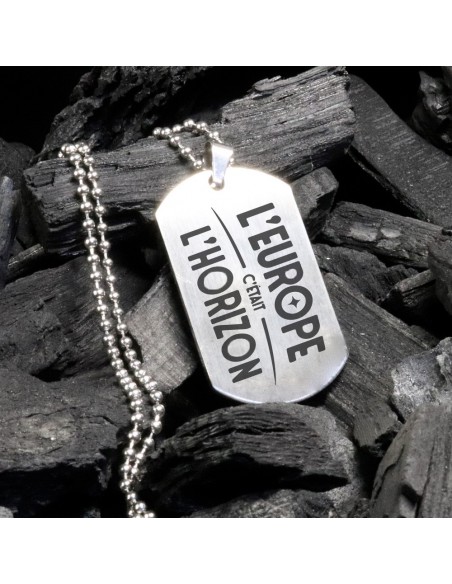 Pendentif L'Europe c'était l'horizon Gravure Horizontale