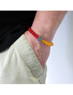 Bracelet supporter Racing club de Lens sang et or 2