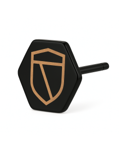 Boucle d'oreille noire RC Lens 2