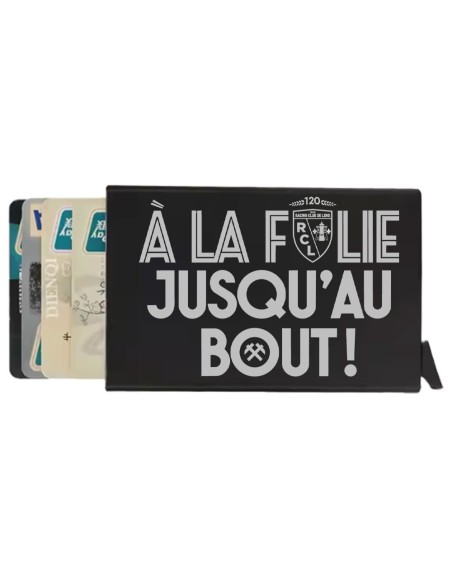 Porte-cartes RFID noir - "A la Folie Jusqu'au bout"