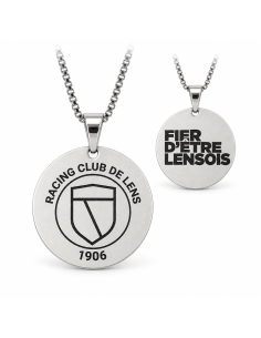 Pendentif argenté RC Lens « Fier d’être Lensois »