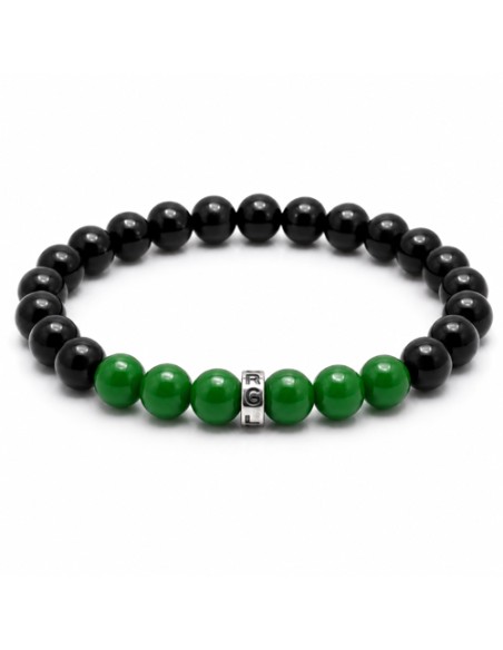 Bracelet RCL Noir & Vert – Bijou Club RC Lens 2027