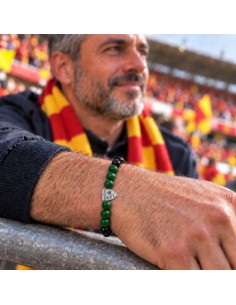Bracelet Supporter RC Lens – Noir & Vert avec blason - 2027 2