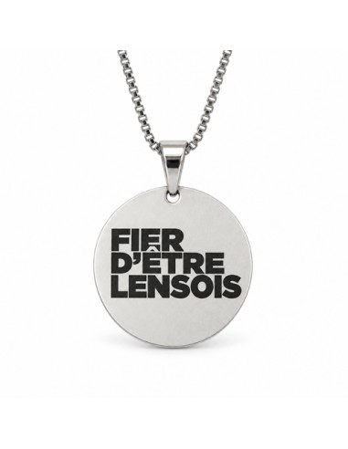 Pendentif argenté RC Lens « Fier d’être Lensois »