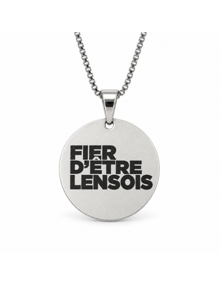 Pendentif argenté RC Lens « Fier d’être Lensois »