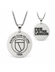 Pendentif argenté RC Lens « Fier d’être Lensois »