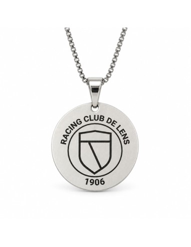 Pendentif argenté RC Lens « Fier d’être Lensois »