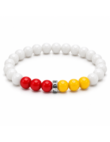 Bracelet RCL Blanc et Sang & or– Bijou Club RC Lens 2027