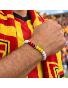 Bracelet RCL Blanc et Sang & or– Bijou Club RC Lens 2027 2