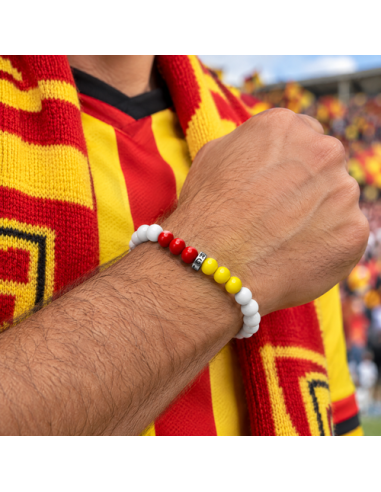 Bracelet RCL Blanc et Sang & or– Bijou Club RC Lens 2027