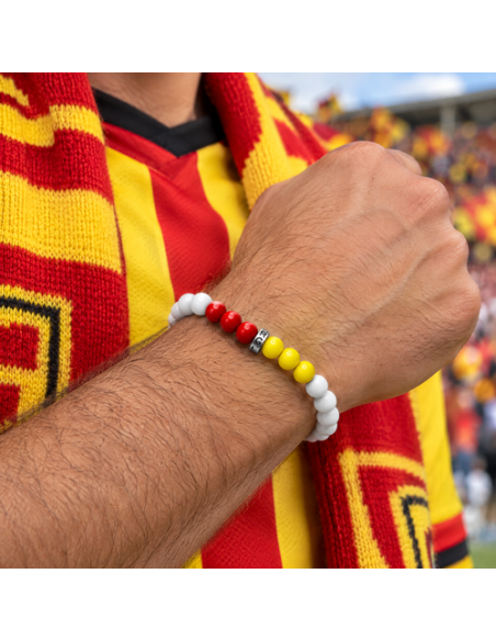 Bracelet RCL Blanc et Sang & or– Bijou Club RC Lens 2027