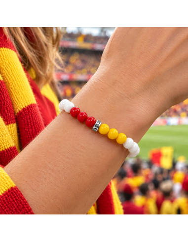 Bracelet RCL Blanc et Sang & or– Bijou Club RC Lens 2027
