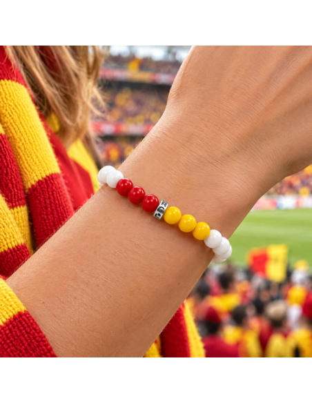 Bracelet RCL Blanc et Sang & or– Bijou Club RC Lens 2027