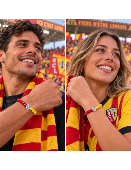 Bracelet Supporter RC Lens – Sang & Or avec blason - 2027