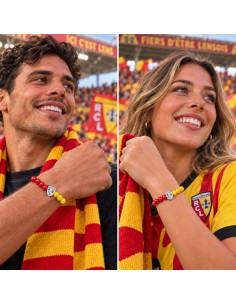 Bracelet RCL Blanc, Sang & Or – Bijou Club RC Lens 2027 2