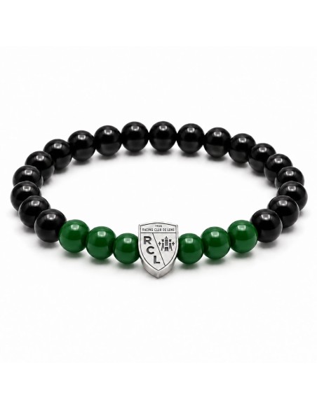 Bracelet RCL Noir & Vert – Bijou Club RC Lens 2027